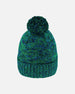 Lined Knit Pompom Hat Green And Blue - H10Z45_000