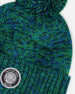 Lined Knit Pompom Hat Green And Blue - H10Z45_000