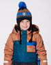 Lined Peruvian Knit Pompom Hat Black, Blue And Brown - H10Z47_000