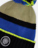 Lined Knit Pompom Hat Black, Taupe And Lime Green - H10Z51_000