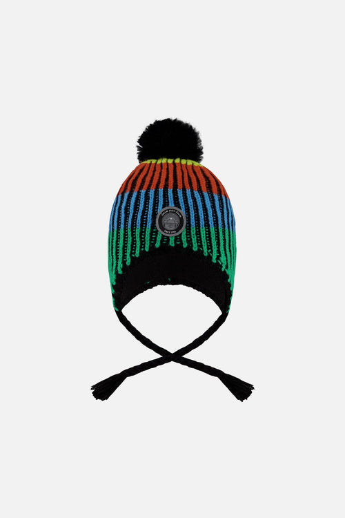 Lined Peruvian Knit Winter Hat With Pompom Multicolor - H10Z53_000