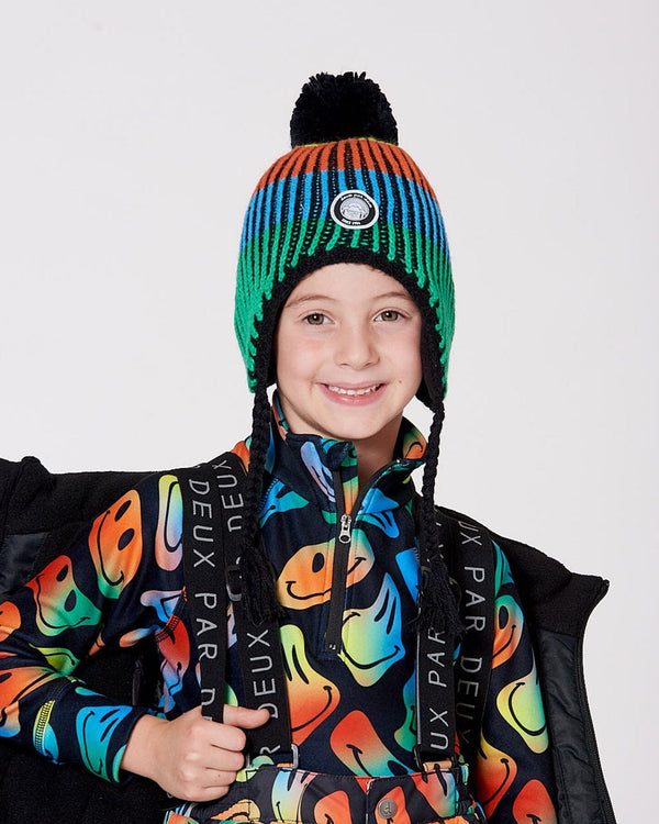 Lined Peruvian Knit Winter Hat With Pompom Multicolor - H10Z53_000