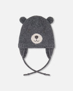 Lined Knit Hat With Ears Gray - H10Z55_000