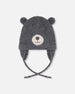 Lined Knit Hat With Ears Gray - H10Z55_000