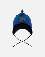 Lined Dino Peruvian Knit Winter Hat With Pompom Blue - H10Z58_000