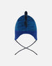 Lined Dino Peruvian Knit Winter Hat With Pompom Blue - H10Z58_000