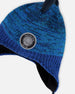 Lined Dino Peruvian Knit Winter Hat With Pompom Blue - H10Z58_000