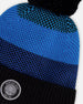 Winter Knit Hat With Pompom And Lining Black And Blue - H10Z59_000
