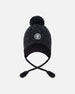 Winter Peruvian Knit Hat With Pompom And Lining Black - H10Z62_999