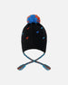 Lined Winter Peruvian Knit Hat With Pompom Black - H10Z68_999
