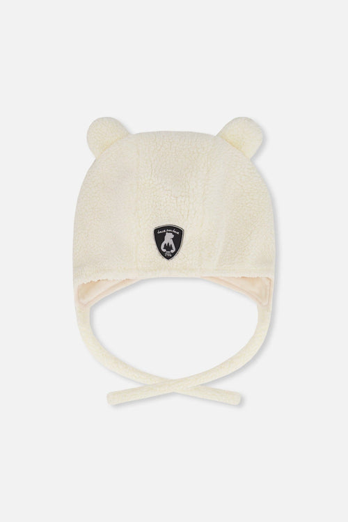 Lined Baby Sherpa Hat With Ear Flaps Off-White - H10ZA01_165