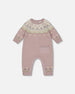 Jacquard Knitted Romper Keepsake Lilac - H20AT40_557