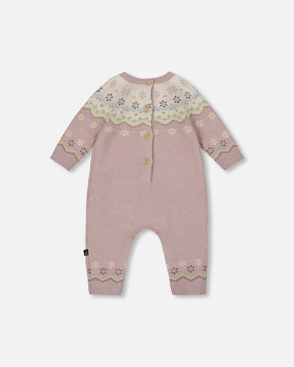 Jacquard Knitted Romper Keepsake Lilac - H20AT40_557