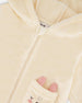 Plush Hooded Jacket Off White - H20B30_101