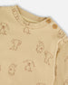 Organic Cotton Pant And Top Set Beige Printed Dogs - H20C10_043