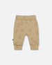 Organic Cotton Evolutive Pants Beige Printed Dogs - H20C20_043