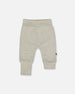 Organic Cotton Evolutive Pants Striped Heather Beige And Gray - H20C20_193