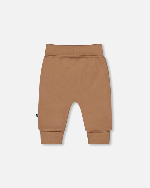 Organic Cotton Evolutive Pants Brown With Bears - H20C20_915