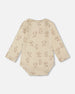 Organic Cotton Onesie Beige Puppy Print - H20C70_050