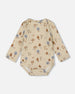 Organic Cotton Onesie Beige Tree Print - H20C70_052