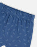 Organic Cotton Pant And Top Set Blue Leaf Print - H20D11_053