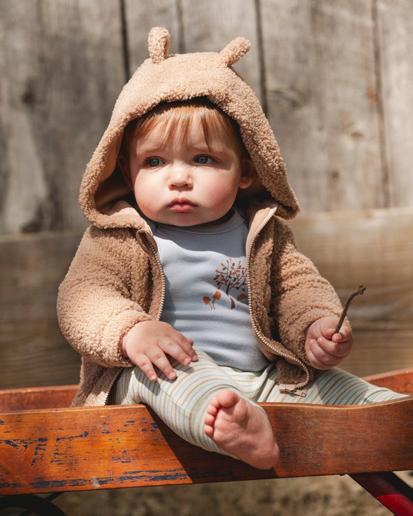 Sherpa Bear Hooded Zip Jacket Brown - H20D30_915