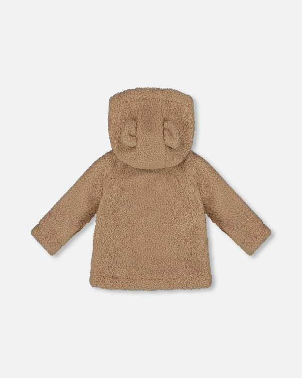 Sherpa Bear Hooded Zip Jacket Brown - H20D30_915