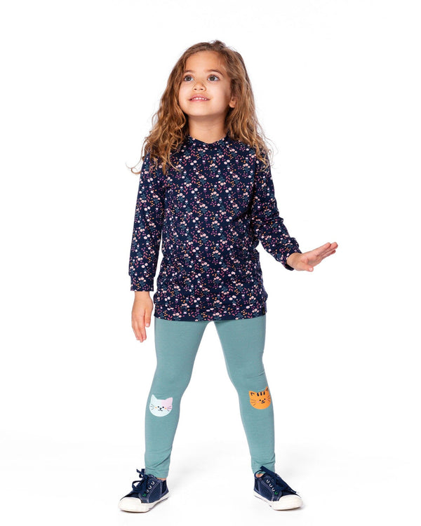 Tunic And Leggings Set Navy Floral - H20E11_056