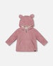Hooded Full Zip Cat Plush Jacket Dusty Pink - H20E30_514