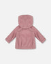 Hooded Full Zip Cat Plush Jacket Dusty Pink - H20E30_514
