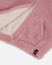 Hooded Full Zip Cat Plush Jacket Dusty Pink - H20E30_514