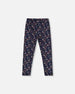 Jersey Leggings Navy Floral - H20E60_056
