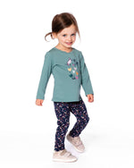 Jersey Leggings Navy Floral - H20E60_056