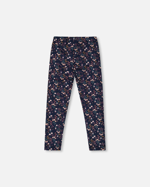 Jersey Leggings Navy Floral - H20E60_056