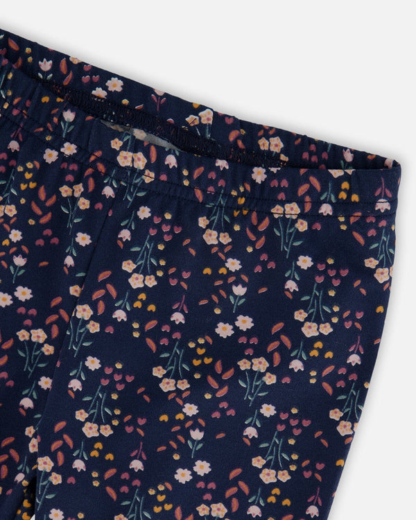 Jersey Leggings Navy Floral - H20E60_056
