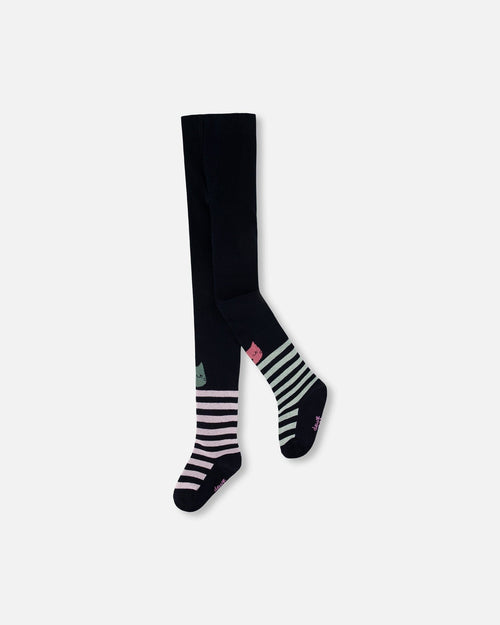 Knit Tights Dark Blue - H20ET_499