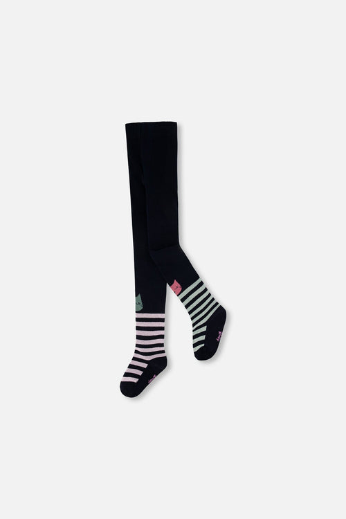 Knit Tights Dark Blue - H20ET_499