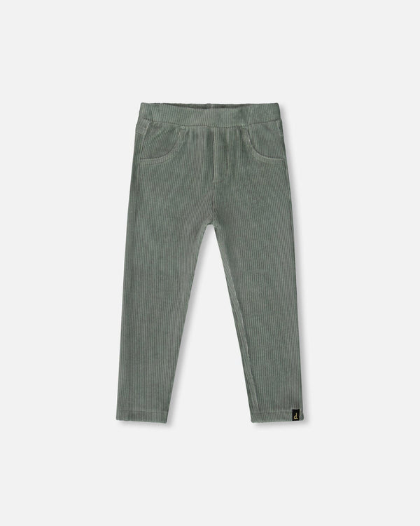 Stretch Velour Tregging Jade Green - H20F20_325