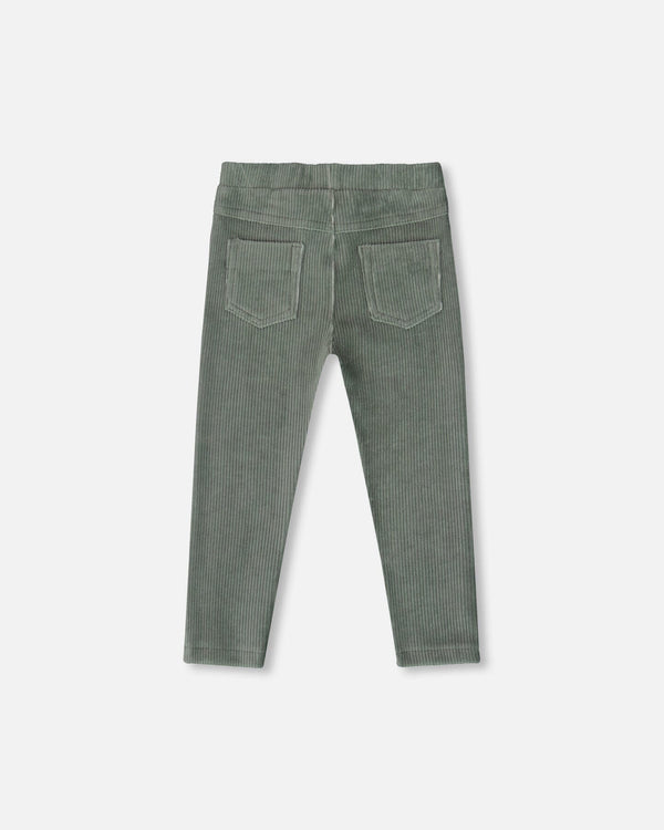 Stretch Velour Tregging Jade Green - H20F20_325