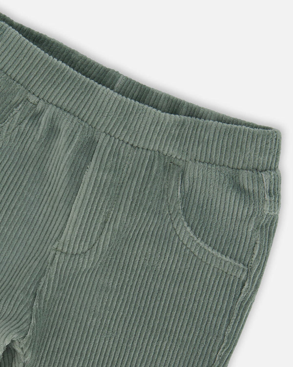 Stretch Velour Tregging Jade Green - H20F20_325