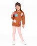 Quilted Tunic Mocha With Flowers - H20G78_118