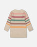 Knitted Tunic Off-White With Stripes - H20GT76_101