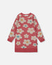 Knitted Dress With Flower Jacquard Old Pink And Beige - H20GT89_000