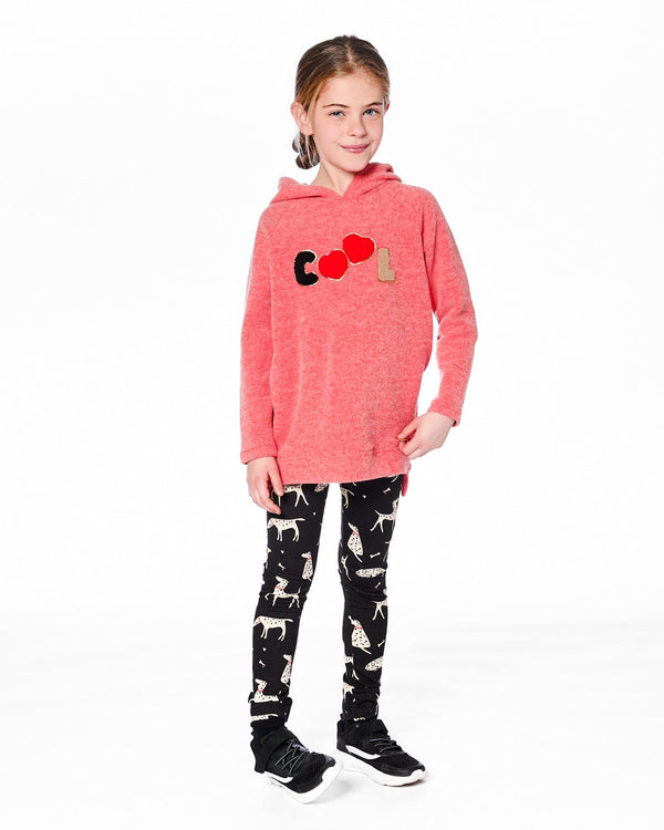 Printed Jersey Leggings Black With Dalmatians - H20H60_075