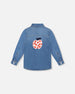 Denim Shirt Light Blue With Patch Pockets And Apple Patch - H20I15_125
