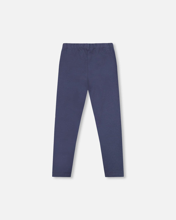 Organic Cotton Leggings Navy Blue With Hearts - H20I60_484