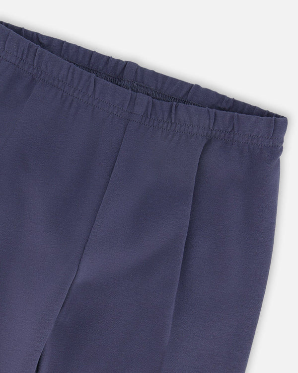 Organic Cotton Leggings Navy Blue With Hearts - H20I60_484