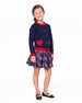 Pleated Milano Skirt Red And Navy Plaid - H20I80_079