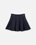 Pleated Milano Skirt Navy Blue - H20I80_484