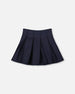 Pleated Milano Skirt Navy Blue - H20I80_484
